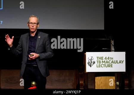 Die 44. TB MacAulay Lecture, James Hutton, McEwan Hall, Edinburgh, Foto: Johan Rockström ist Direktor des Potsdam Institute for Climate Impact R Stockfoto