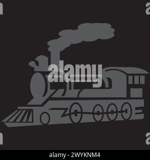Eisenbahnsymbol Vektor Illustration Logo Design Hintergrund. Stock Vektor