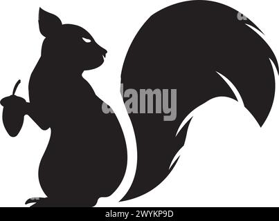 Eichhörnchen Logo Vektor Symbol Illustration Design Stock Vektor