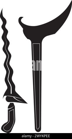 Designvorlage für Keris-Logo-Symbol-Vektor Stock Vektor