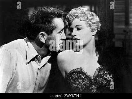 MacDonald Carey, Shelley Winters, am Set des Films „South Sea Sinner“, Universal Pictures, 1950 Stockfoto