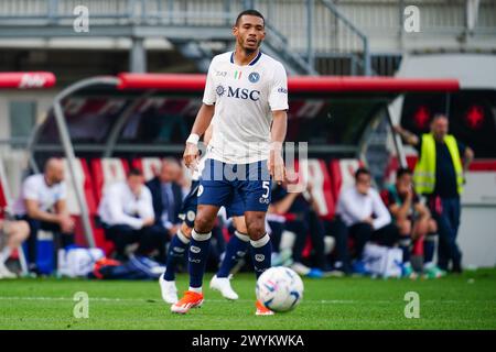 Juan Jesus (SSC Napoli) während des italienischen Meisterschaftsspiels der Serie A zwischen AC Monza und SSC Napoli am 7. April 2024 im U-Power Stadium in Monza, Italien - Credit: Luca Rossini/E-Mage/Alamy Live News Stockfoto