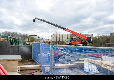 Straßenarbeiten an der Shields Road, Glasgow, Schottland, Großbritannien, Europa Stockfoto