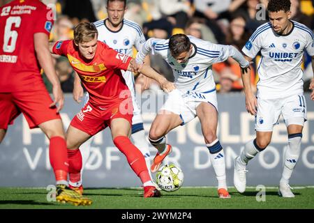 FC Kopenhagen Diogo Goncalves während des 3F Superliga-Spiels zwischen dem FC Nordsjaelland und dem FC Copenhagen rechts zum Dream Park in Farum, Sonntag, 7. April 2024. (Foto: Mads Claus Rasmussen/Ritzau Scanpix) Stockfoto