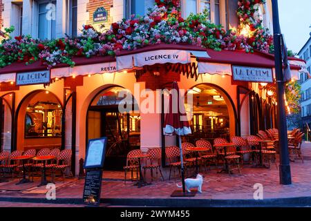 Außenansicht des Restaurants La Boheme am Place du Tertre in Montmartre Stockfoto