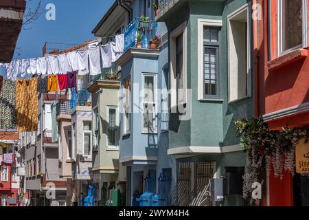 Berühmtes Balat-Viertel im Stadtteil Fatih in Istanbul, Türkei Stockfoto