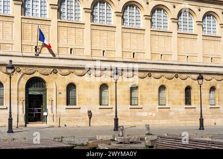 Eingang der Sainte-Geneviève Bibliothek, öffentliche Bibliothek und Universitätsbibliothek am Place du Panthéon, 5. Arrondissement, Paris, Frankreich Stockfoto