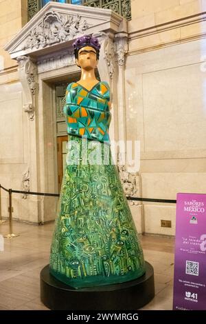 „Los Sabores de Mi Mexico“, Frida Kahlo Ausstellung in der Vanderbilt Hall, 5. Bis 7. April 2024, Grand Central Terminal, New York City, USA Stockfoto