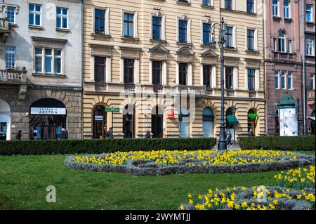 Krakau, Kleinpolen, 19. März 2024 - Juliusz Slowacki-Theaterdenkmal Stockfoto