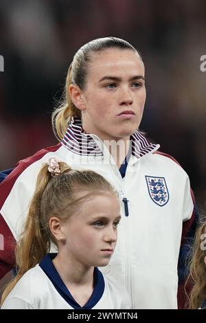 London, Großbritannien. April 2024. Grace Clinton aus England vor den England Women gegen Schweden Women's European Qualifier League Ein Spiel der Gruppe 3 im Wembley Stadium, London, England, Großbritannien am 5. April 2024 Credit: Every Second Media/Alamy Live News Stockfoto