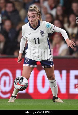 London, England, 5. April 2024. Lauren Hanp aus England während des UEFA-Qualifikationsspiels der Frauen im Wembley Stadium in London. Bild: Paul Terry / Sportimage Stockfoto