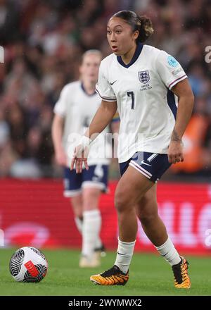 London, England, 5. April 2024. Lauren James aus England während des UEFA-Qualifikationsspiels der Frauen im Wembley Stadium in London. Bild: Paul Terry / Sportimage Stockfoto