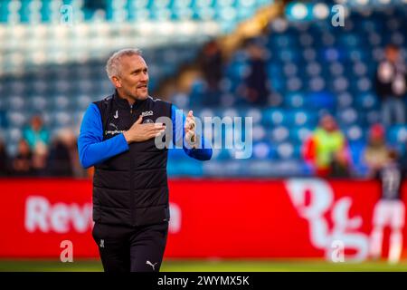 Drammen, Norwegen, 7. April 2024. Jørgen Isnes, Trainer Strømsgodset nach dem Eliteserien-Spiel zwischen Strømsgodset und Rosenborg im Marienlyst-Stadion. Quelle: Frode Arnesen/Alamy Live News Stockfoto