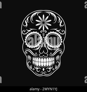 Sugar Skull-Symbol. Tag der Toten. Vektorabbildung EPS10 Stock Vektor