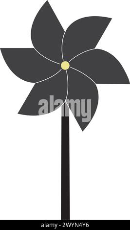 Symbol für Papierwindmühle. Konstruktionsvorlage für vektordarstellung. Stock Vektor