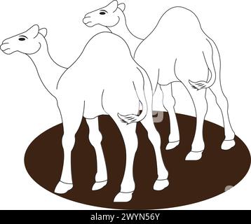 Kamel-Logo Vektor-Illustration Design Stock Vektor