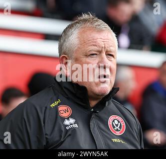 Bramall Lane, Sheffield, Großbritannien. April 2024. Premier League Football, Sheffield United gegen Chelsea; Sheffield United Manager Chris Wilder Credit: Action Plus Sports/Alamy Live News Stockfoto