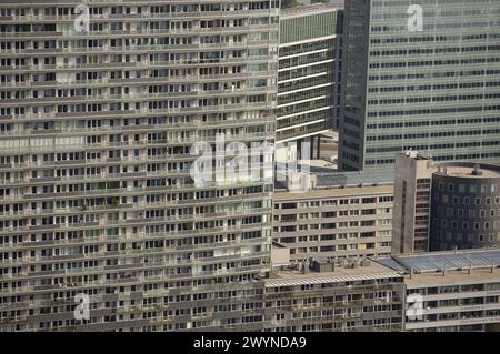 Vienna International Centre (VIC) alias UNO City, Campus und Gebäudekomplex, in dem Organisationen der Vereinten Nationen in Wien untergebracht sind. Österreich. Stockfoto