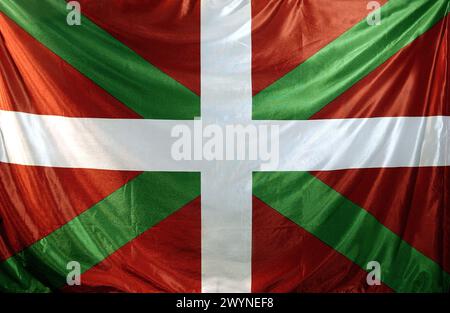 "Ikurriña", baskische Flagge. Stockfoto