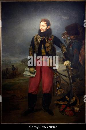 General Antoine Charles Louis de Lasalle (1775–1809) erhält die Kapitulation der Garnison von Stettin, am 29. Oktober 1806, 1808, Antoine Jean Gros, Musée de lArmée, Hôtel National des Invalides, Paris, Frankreich. Stockfoto