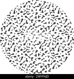 Abstrakte Illustration des amorphen Rundmusters des Vektors auf weißem Hintergrund. Stock Vektor