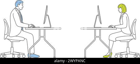 Business People Vektor-Illustration Set in flachem Design Stil isoliert auf Einem weißen Hintergrund. Stock Vektor