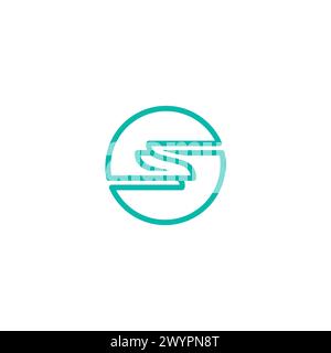 SS Line Logo. Initialdesign des Letter S-Logos Stock Vektor