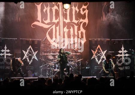 Lucifer's Child Performing at Floyd Live Music Venue, Athen/Griechenland, April 2024 Stockfoto