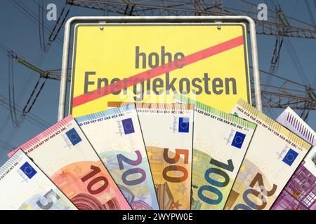 Die Energiekosten in Deutschland sind zu hoch Stockfoto