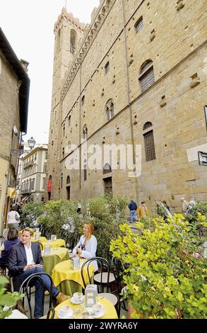 Palazzo del Podestà (alias Palazzo del Bargello, heute Nationalmuseum). Florenz. Toskana, Italien. Stockfoto