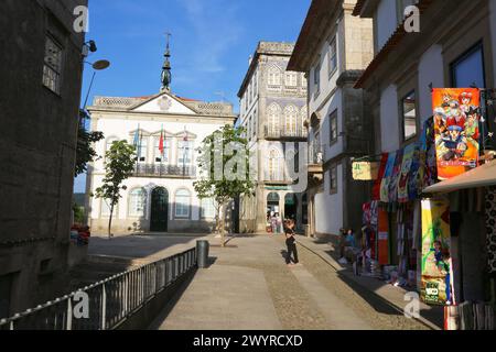 Rathaus, Valença do Minho, Viana do Castelo, Portugal. Stockfoto