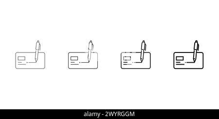 Bankscheck Vektorsymbole für Ihre digitalen oder gedruckten Projekte. Stock Vektor