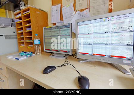 Geburtsraum, Geburtsbereich, Neugeborene, Krankenhaus Donostia, San Sebastian, Gipuzkoa, Baskenland, Spanien. Stockfoto