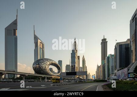 Museum of the Future, Sheikh Zayed Road, Downtown, Dubai, Vereinigte Arabische Emirate Stockfoto