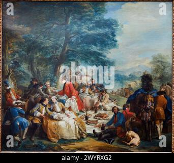 "Rest on the Hunt", 1737, Charles-André, dit Carle Vanloo, Musée du Louvre, Paris, Frankreich, Europa Stockfoto