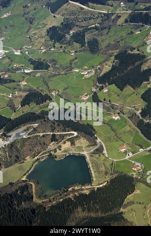 Embalse de las Minas de Troya, Gabiria, Gipuzkoa, Baskenland, Spanien. Stockfoto