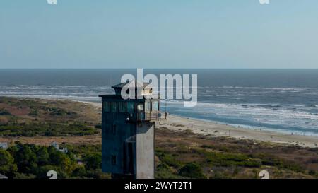 Charleston, SC, USA. November 2023. Luftaufnahme des Charleston Light Lighthouse auf Sullivans Island, South Carolina (Foto: © Walter G Arce SR Grindstone Medi/ASP) NUR ZUR REDAKTIONELLEN VERWENDUNG! Nicht für kommerzielle ZWECKE! Stockfoto