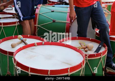 Galizische Folklore, Festtag von Santiago, 25. Juli, Kathedrale, Praza da Quintana, Santiago de Compostela, A Coruña Provinz, Galicien, Spanien. Stockfoto