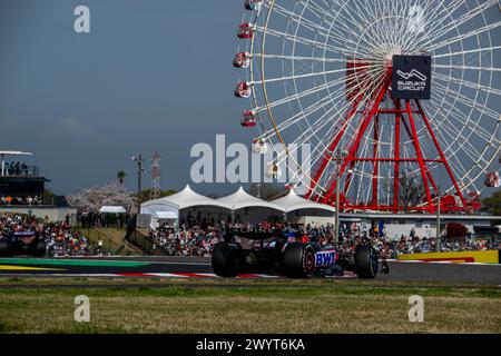 Suzuka, Japan, 7. April, Esteban Ocon, aus Frankreich, konkurriert für Alpine. Renntag, Runde 04 der Formel-1-Meisterschaft 2024. Quelle: Michael Potts/Alamy Live News Stockfoto