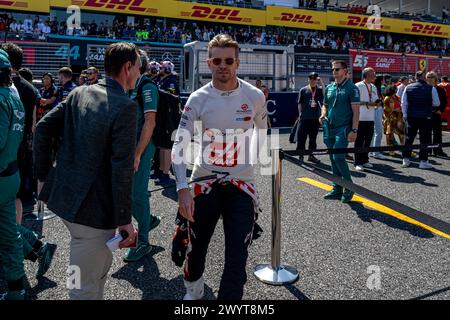 Suzuka, Japan, 07. April, Nico Hulkenberg, aus Deutschland, tritt für Haas F1 an. Renntag, Runde 04 der Formel-1-Meisterschaft 2024. Quelle: Michael Potts/Alamy Live News Stockfoto