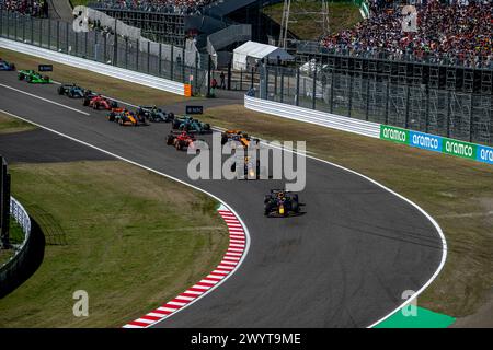 Suzuka, Japan, 07. April, Max Verstappen aus den Niederlanden tritt für Red Bull Racing an. Renntag, Runde 04 der Formel-1-Meisterschaft 2024. Quelle: Michael Potts/Alamy Live News Stockfoto