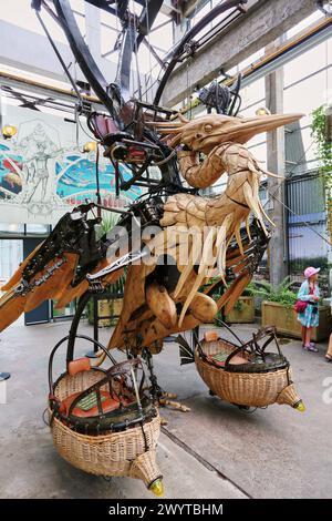 Galerie des Machines, Les Machines de lile, Nantes, Pays de la Loire, Frankreich. Stockfoto