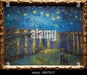 The Starry Night, 1888, Vincent Van Gogh (1853–1890). Musée d'Orsay. Orsay Museum. Paris. Frankreich. Stockfoto