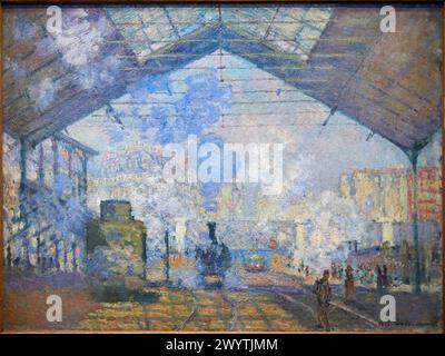 "La Gare Saint-Lazare", 1877, Claude Monet (1840-1926), Musée d'Orsay, Paris, Frankreich, Europa Stockfoto