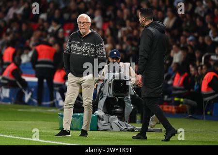 Paris, Frankreich. April 2024. Julien Mattia/Le Pictorium - PSG vs Clermont Foot 63 - 06/04/2024 - Frankreich/Ile-de-France (Region)/Paris - Clermont Fußtrainer Pascal Gastien am 28. Tag der Ligue 1 Ubereats, zwischen PSG und Clermont Foot 63 im Parc des Princes, 6. April 2024 Credit: LE PICTORIUM/Alamy Live News Stockfoto