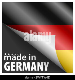 Made in Germany Grafik und Label. Element der Wirkung für die Verwendung, die Sie daraus machen möchten. Stock Vektor