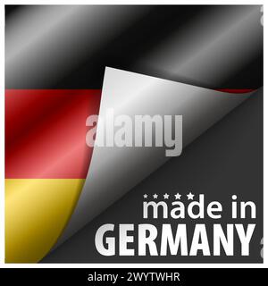 Made in Germany Grafik und Label. Element der Wirkung für die Verwendung, die Sie daraus machen möchten. Stock Vektor