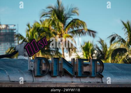 11th Street Diner, South Beach, Miami, Dade County, Florida, USA Stockfoto