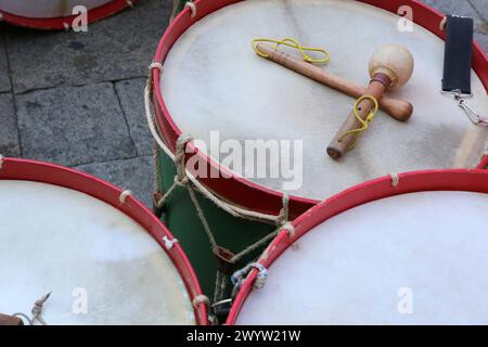 Galizische Folklore, Festtag von Santiago, 25. Juli, Kathedrale, Praza da Quintana, Santiago de Compostela, A Coruña Provinz, Galicien, Spanien. Stockfoto