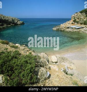 Cala Carbó, Ibiza, Balearen, Spanien. Stockfoto